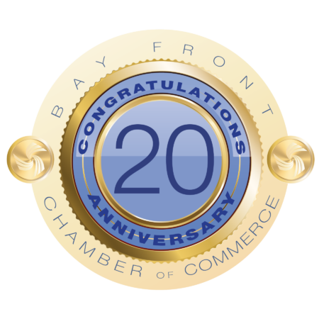 Communications Team powered by Malaga Corp Bay-Front-Chamber-Anniversary-Badge.20-YEARS