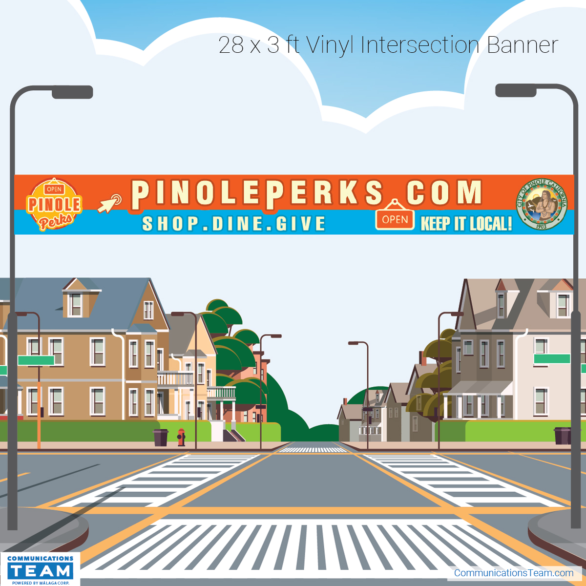 Communications-Team-Portfolio-Pinole-Perks-Intersection-Street-Banner